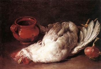 賈科莫 尅魯蒂 Still Life With Hen Onion And Pot